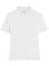 Lanvin Cotton Knitted T-shirt In White