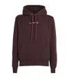 LANVIN COTTON LOGO EMBROIDERED HOODIE