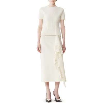 Lanvin Cotton Mesh T-shirt In Neutral