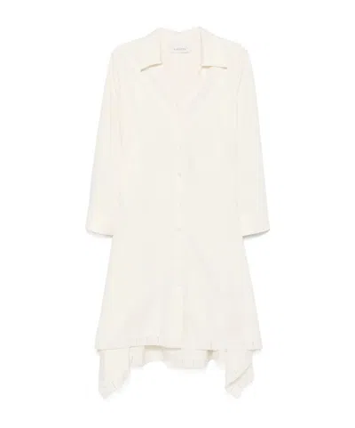 Lanvin Cotton Midi Dress In Multicolor