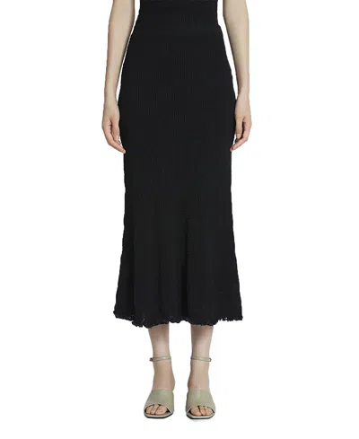 Lanvin Cotton Midi Skirt In Black