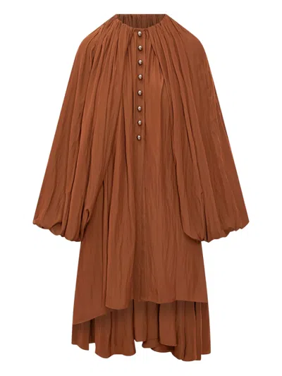 LANVIN COTTON PLEATED DRESS