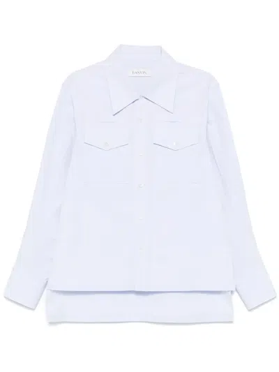 Lanvin Cotton Shirt In 蓝色