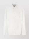 Lanvin Cotton Shirt With Point Collar And Pleats In White