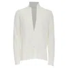 Lanvin Cotton Skinny Lapel Knitted Buttons Pocketed Blazer In White