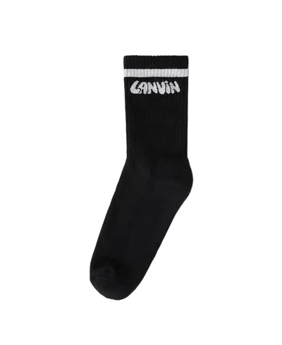 Lanvin Cotton Socks In Black