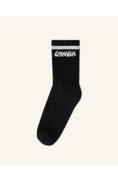 Lanvin Cotton Socks In Black