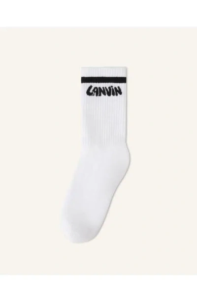 Lanvin Cotton Socks In White