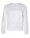 Lanvin Cotton Sweatshirt In Optic White
