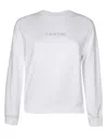 Lanvin Cotton Sweatshirt In Optic White