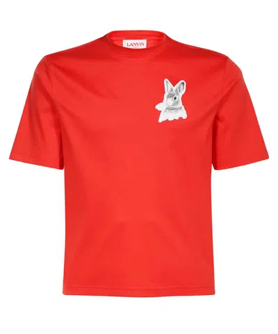 Lanvin Cotton T-shirt In Red