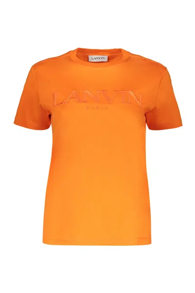 Lanvin Cotton T-shirt In Orange