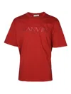 Lanvin Classic Paris Embroidered T-shirt Turkish Red In Red