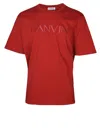 Lanvin Classic Paris Embroidered T-shirt Turkish Red In Red