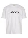 Lanvin Logo Embroidered Crewneck T-shirt In White