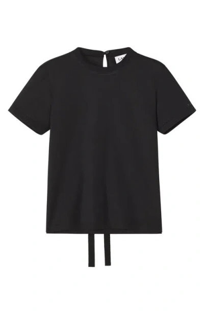 LANVIN LANVIN COTTON T-SHIRT WITH RIBBON DETAIL