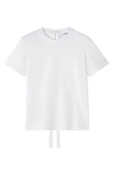 LANVIN LANVIN COTTON T-SHIRT WITH RIBBON DETAIL