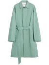 Lanvin Cotton Trench Coat In Green