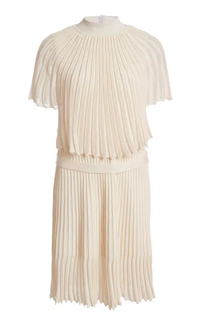Lanvin Cotton-silk Short Pleated Frock In Black