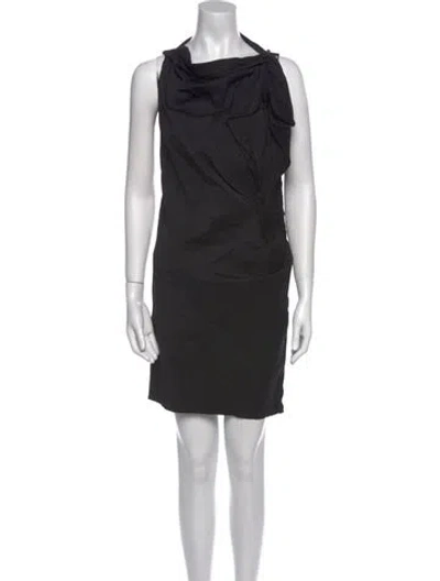 Pre-owned Lanvin Cowl Neck Knee-length Dress In Multi
