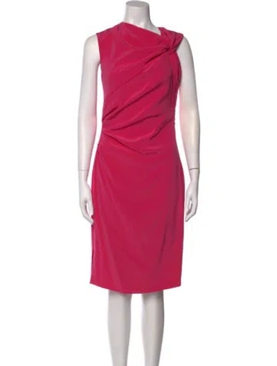 Pre-owned Lanvin Cowl Neck Knee-length Dress W/ Tags In Pink
