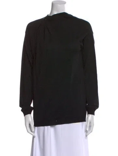 Pre-owned Lanvin Cowl Neck Sweater In Black