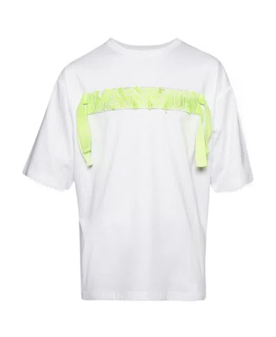 Lanvin Crazy Curb Lace Logo T-shirt In White