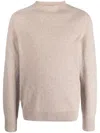 Lanvin Soft Crew Neck Long Sleeve Knitwear In Neutrals