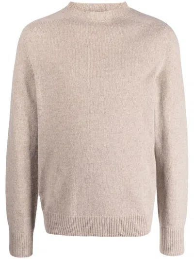 Lanvin Crew-neck Cashmere Jumper In Neutrals