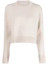 Lanvin Crew-neck Cropped Jumper In Neutrals