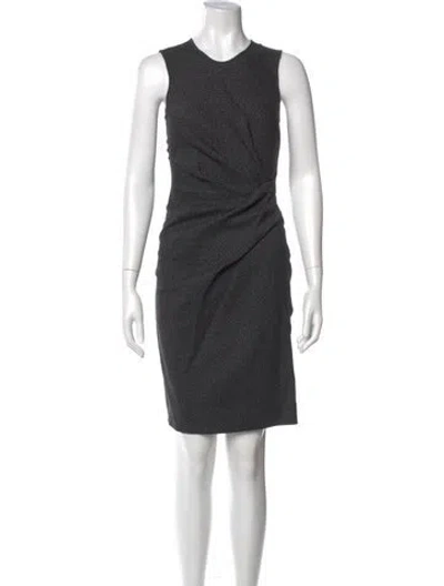 Pre-owned Lanvin Crew Neck Knee-length Dress In Black