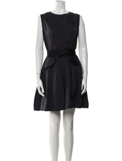 Pre-owned Lanvin Crew Neck Knee-length Dress In Blue