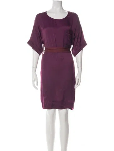 Pre-owned Lanvin Crew Neck Knee-length Dress In Green