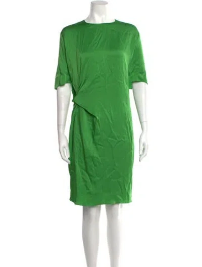 Pre-owned Lanvin Crew Neck Knee-length Dress In Green