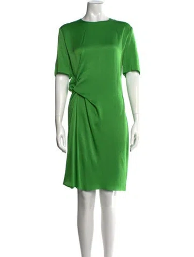 Pre-owned Lanvin Crew Neck Knee-length Dress In Green