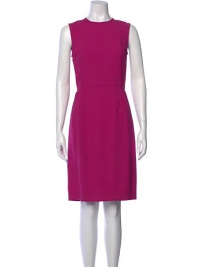 Pre-owned Lanvin Crew Neck Knee-length Dress In Pink