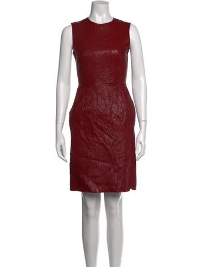 Pre-owned Lanvin Crew Neck Knee-length Dress In Red