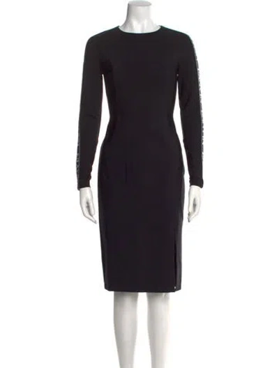 Pre-owned Lanvin Crew Neck Knee-length Dress W/ Tags In Blue