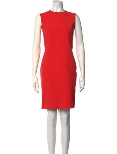 Pre-owned Lanvin Crew Neck Long Dress In Orange