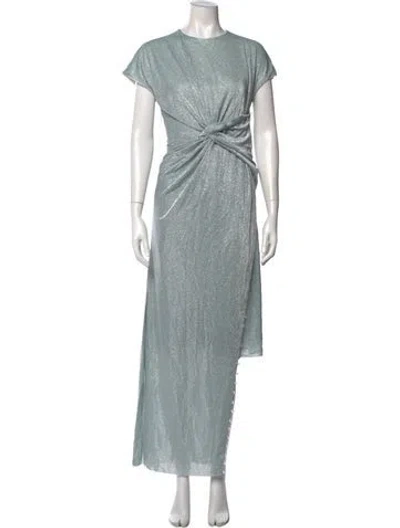 Pre-owned Lanvin Crew Neck Long Dress W/ Tags In Green