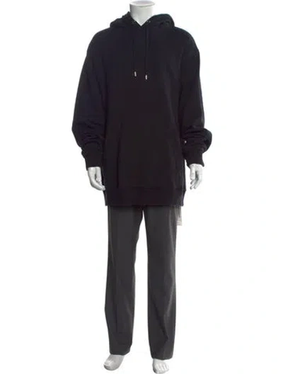 Pre-owned Lanvin Crew Neck Long Sleeve Hoodie In Black