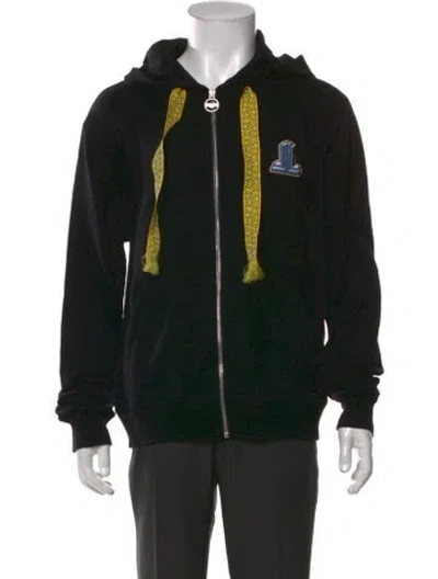 Pre-owned Lanvin Crew Neck Long Sleeve Hoodie In Black
