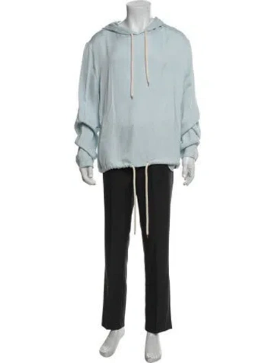 Pre-owned Lanvin Crew Neck Long Sleeve Hoodie In Blue
