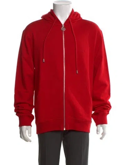 Pre-owned Lanvin Crew Neck Long Sleeve Hoodie In Red