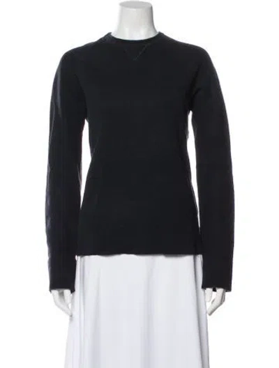 Pre-owned Lanvin Crew Neck Long Sleeve Top In Blue