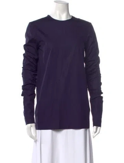 Pre-owned Lanvin Crew Neck Long Sleeve Top In Purple
