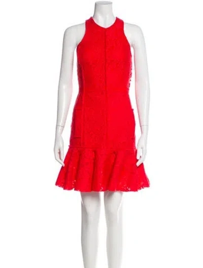 Pre-owned Lanvin Crew Neck Mini Dress