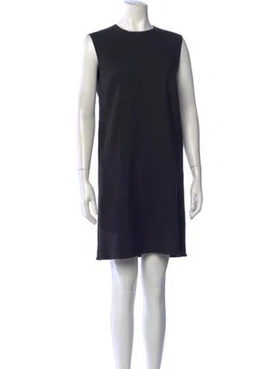 Pre-owned Lanvin Crew Neck Mini Dress In Blue