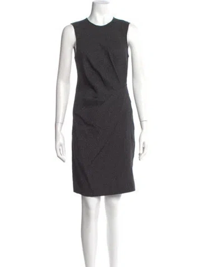 Pre-owned Lanvin Crew Neck Mini Dress In Gray