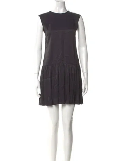 Pre-owned Lanvin Crew Neck Mini Dress W/ Tags In Gray
